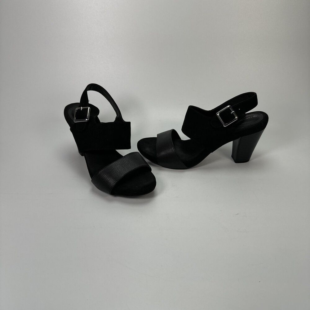 Giani Bernini Women's Sandals Sz 8M Aikko Memory-Foam, BLACK